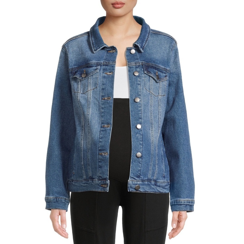 Women's Maternity Trucker Jacket - Picture 1 of 7